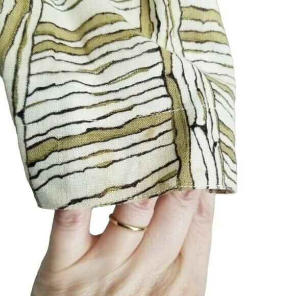 Pia Rucci vintage 80s? Blazer jacket womens Medium linen‎ blend Mark's on cuff - Picture 11 of 13